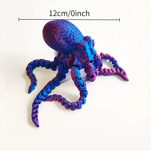 Flexi Articulated Octopus 7.28in 18.5cm Purple
