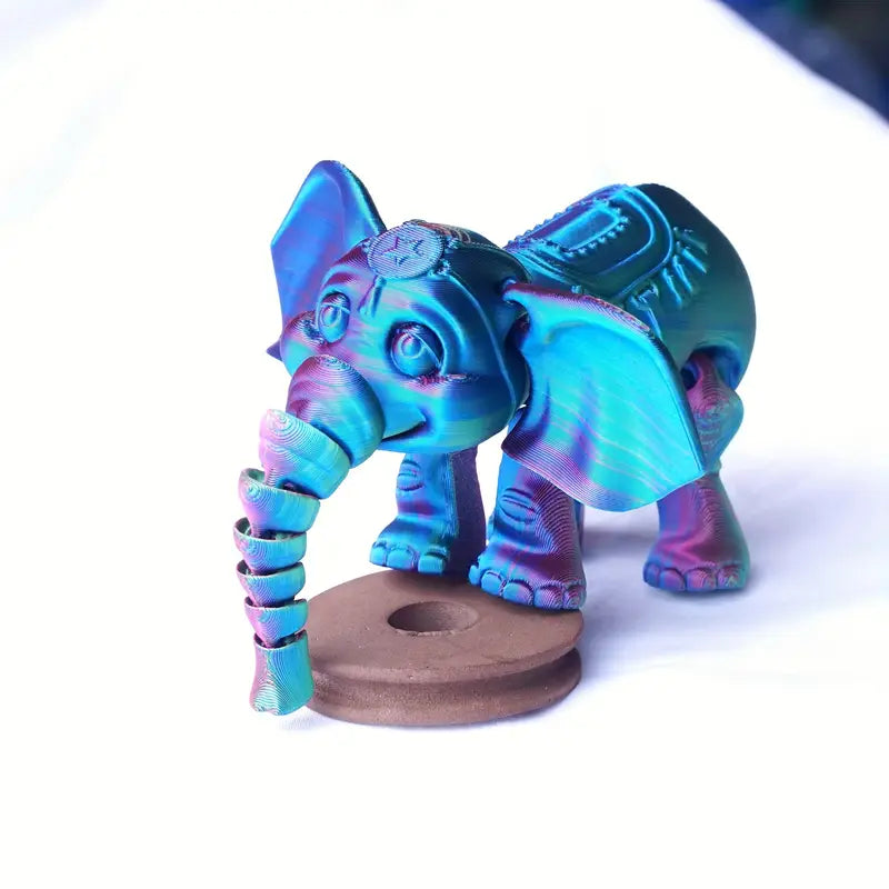 Adorable Multi Coloured Flexi Articulated Elephant