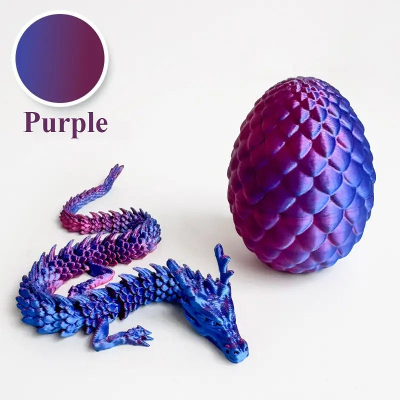 Small Flexi Articulated Dragon and Egg 10cm 3.94in