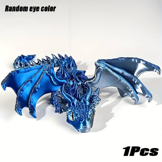 Flexi Articulated Winged Dragon Rainbow 24cm 9.45in