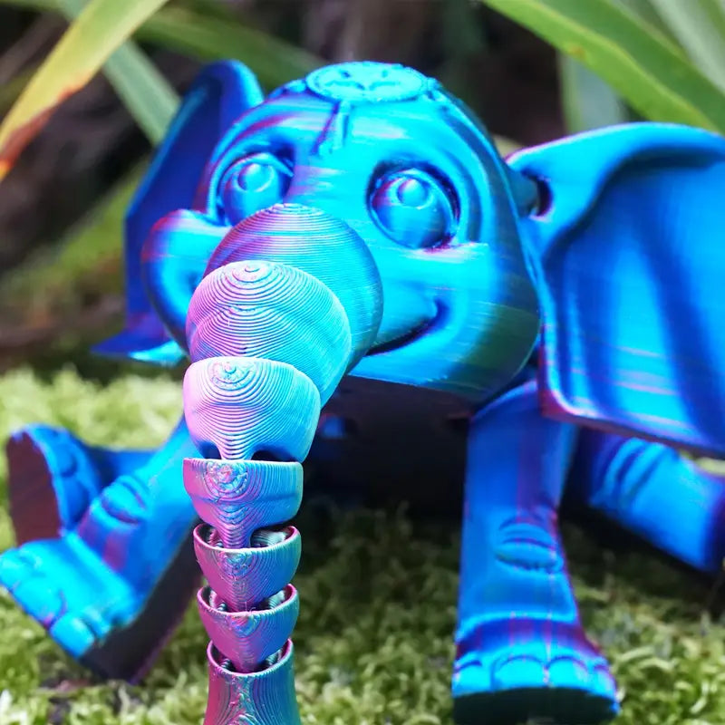 Adorable Multi Coloured Flexi Articulated Elephant