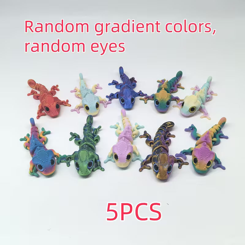 Flexi Articulated Baby Chameleon Multi Coloured 6cm