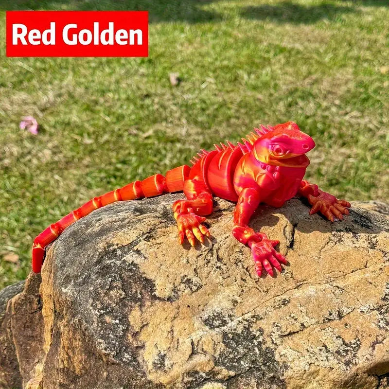 Multi Coloured Flexi Articulated Iguana Lizard