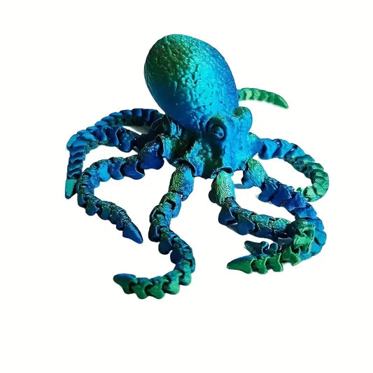 Flexi Articulated Octopus 7.28in 18.5cm Green