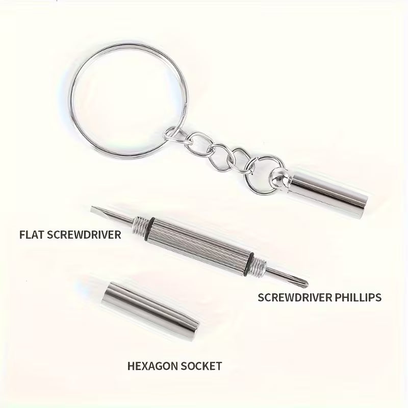 Glasses screwdriver keyring