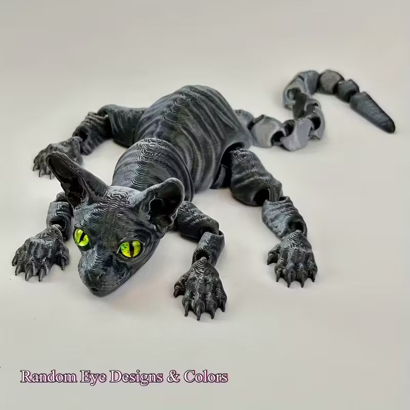 Flexi Articulated Sphinx Cat 9.06in 23cm Blue Violet