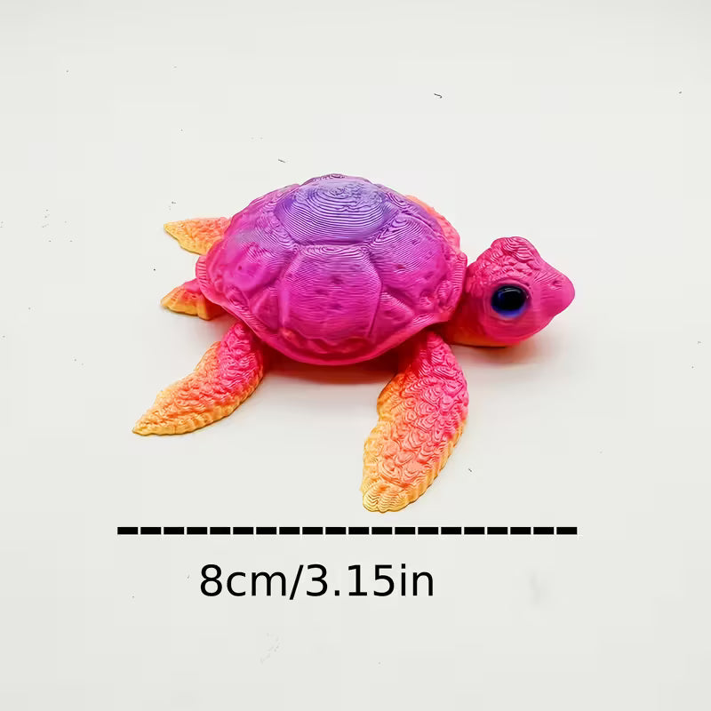 Flexi articulated multi coloured turtle