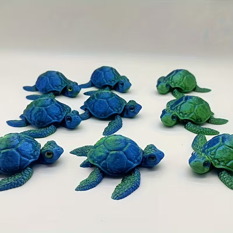 Flexi articulated multi coloured turtle