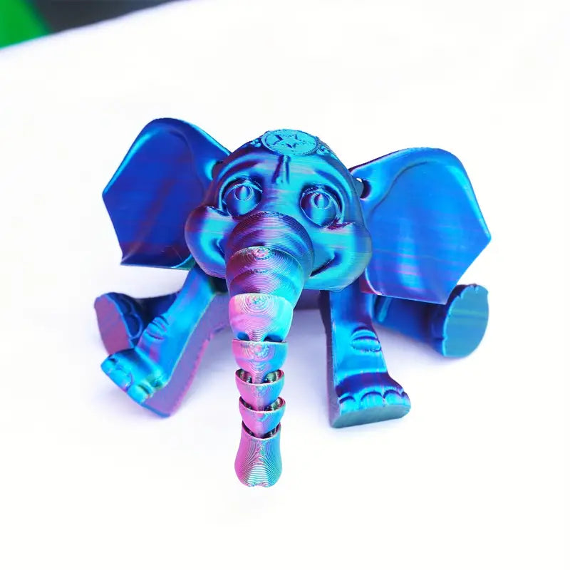 Adorable Multi Coloured Flexi Articulated Elephant