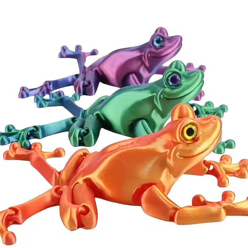 Flexi Articulated Frog Green 10cm 3.91in