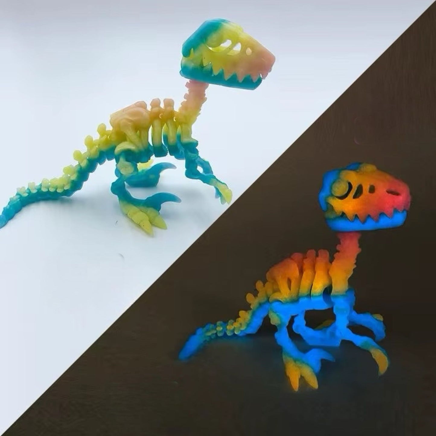 3d articulated skeleton Raptors