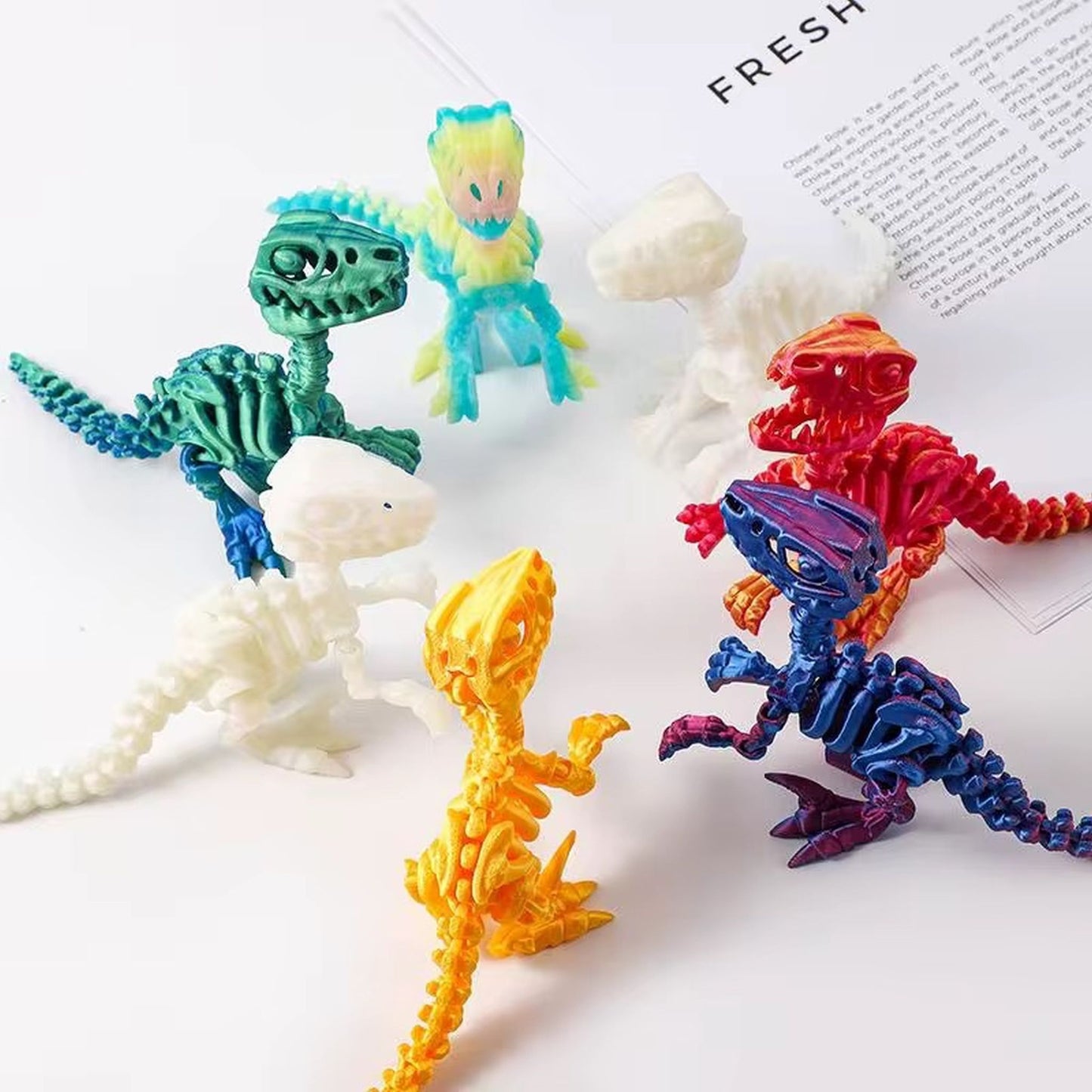 3d articulated skeleton Raptors