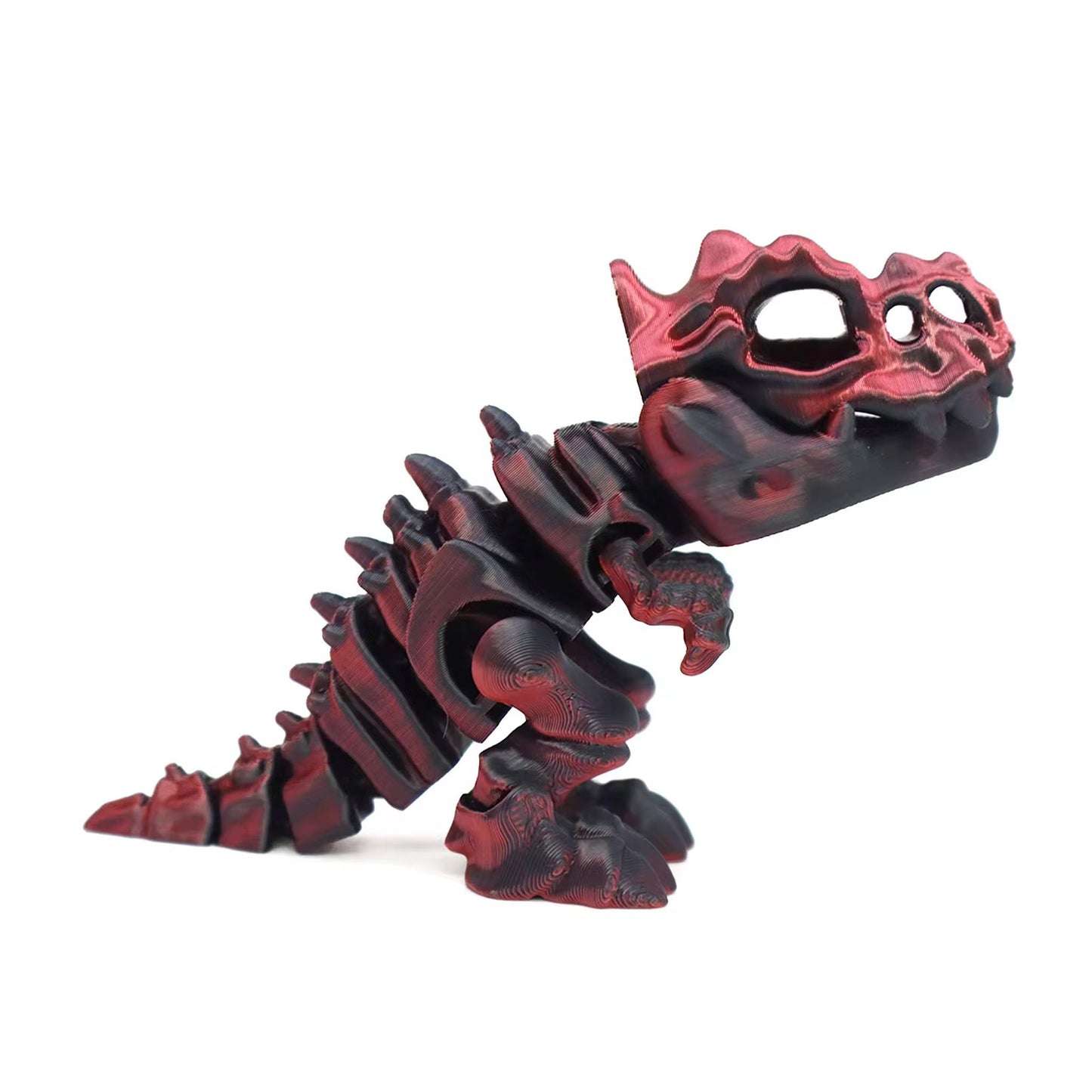 3d printed articulated t-rex skeleton.