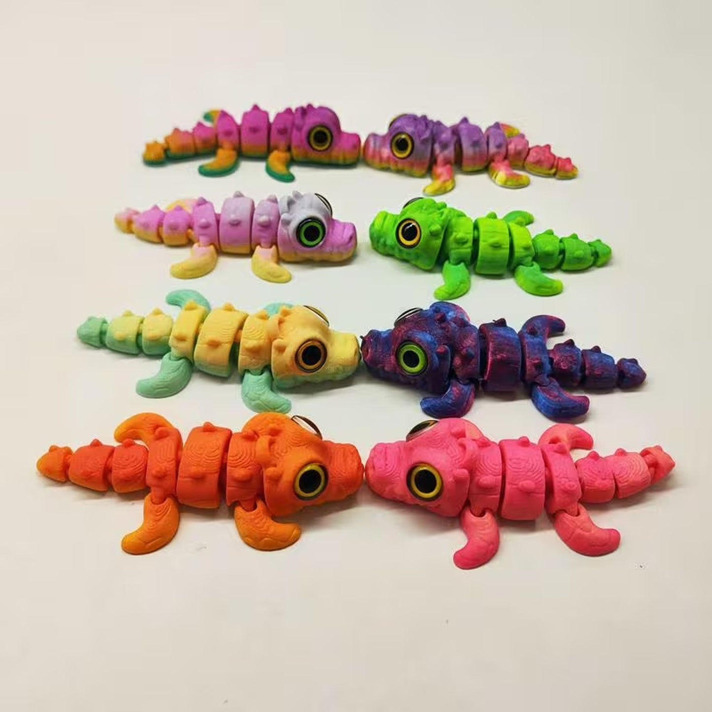 3d articulated small big eyed crocodile