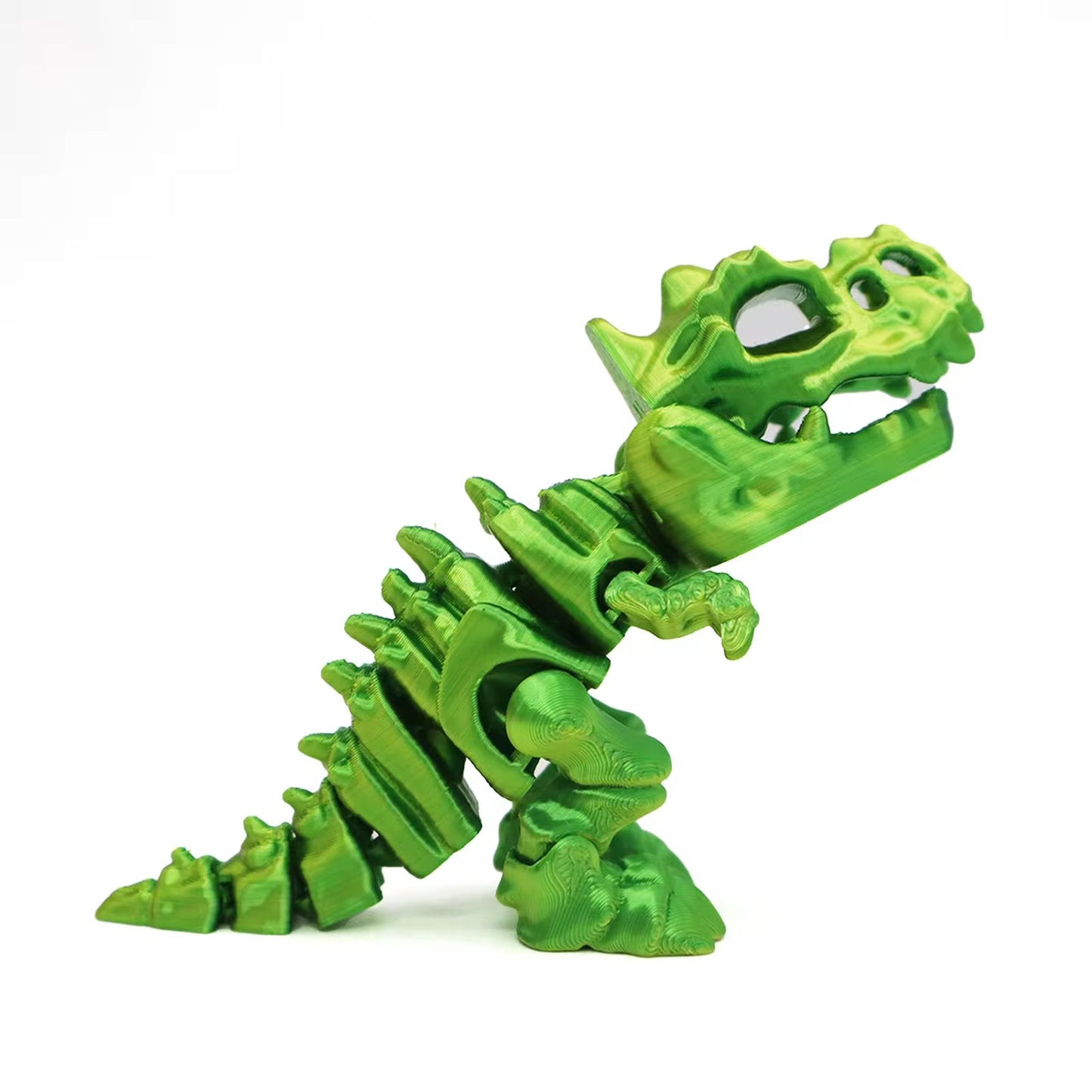 3d printed articulated t-rex skeleton.