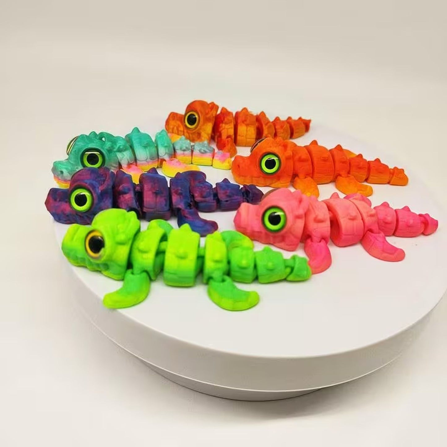 3d articulated small big eyed crocodile