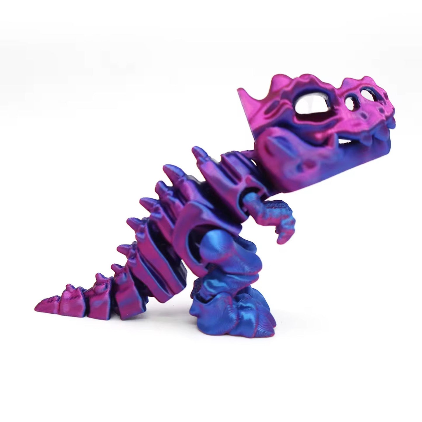 3d printed articulated t-rex skeleton.