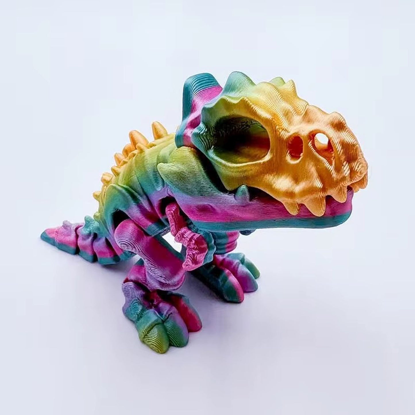 3d printed articulated t-rex skeleton.