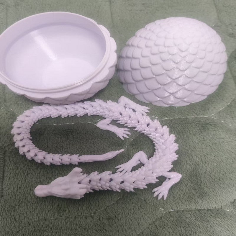 Multicolour Dragon Egg Containing a Fully Articulated Dragon